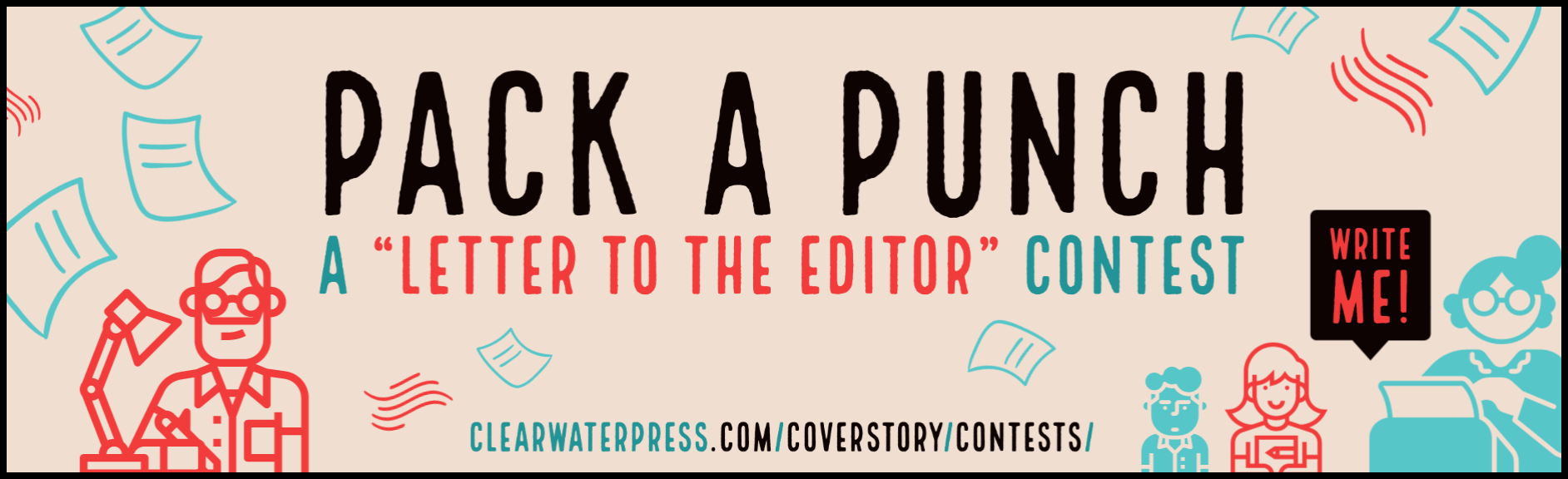 Header for Pack a Punch: A Letter to the Editor Contest for Cover Story students