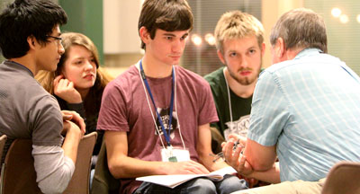 Students with a Speaker | Winter Creative Writing Workshop | One Year Adventure Novel Students with a Speaker | Winter Creative Writing Workshop | One Year Adventure Novel