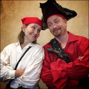 Mr S and Mrs S as pirates